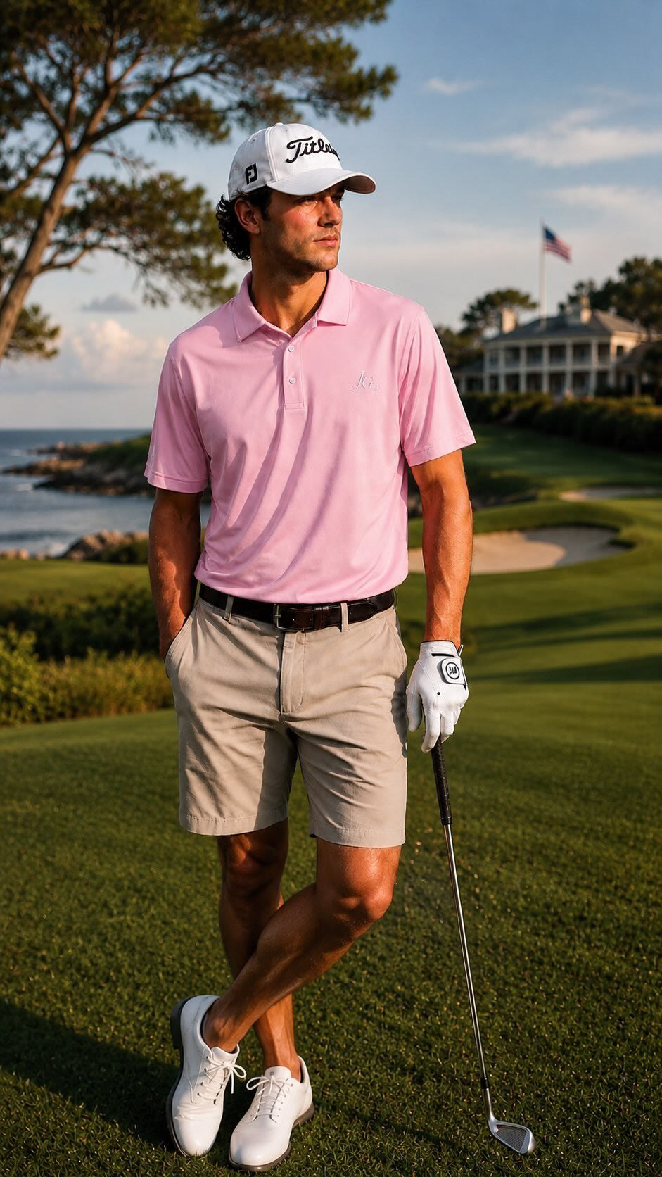 Pink JG Golf Polo Shirt